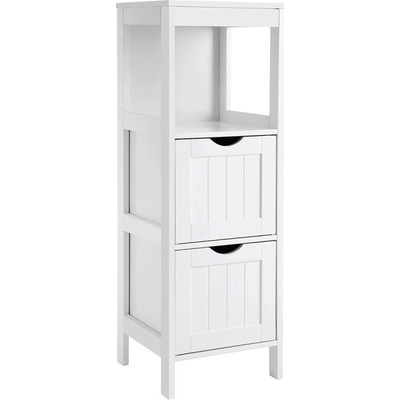 VASAGLE Koupelnový regál s úložnými boxy bílý 3 patra 30 x 89 x 30cm
