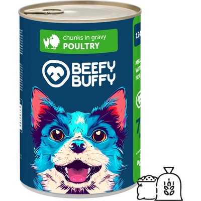 Beefy Buffy Mäsové hydinové kúsočky v omáčke 1240 g