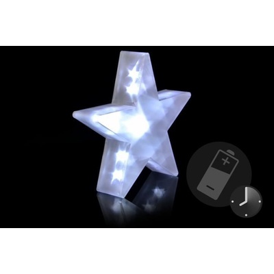 Nexos 29216 Vianočná dekorácia - Svetelná hviezda - 20 LED, 35 cm