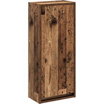 vidaXL Мивка за стена Старо дърво 35 x 20 x 81 см Инженерна дървесина (890766)