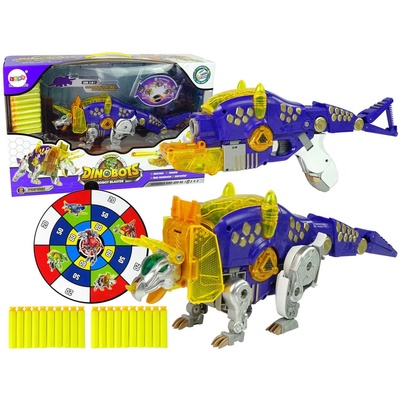 Dino Dinoboti 2 v 1sauří brokovnice Purple Triceratops Shield