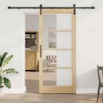 vidaXL Преплъзваща се врата ORKDAL Естествен 93 x 211 см (3331981)