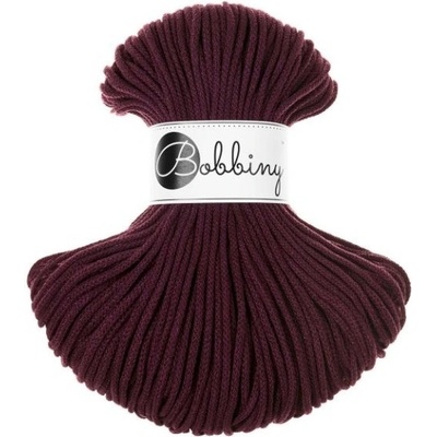 Bobbiny šňůry junior 3 mm tmavě vínová (Burgundy)