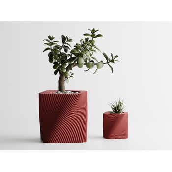 Кашпа Corba голяма тъмночервен мат