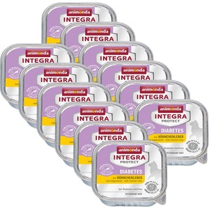 Animonda Integra Protect Cat Diabetes - пилешки дробчета 12 x 100 г