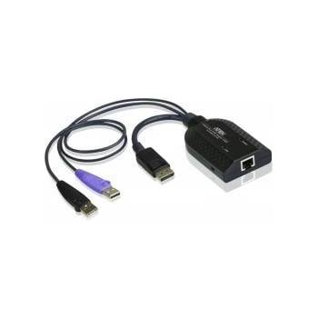 ATEN USB DisplayPort виртуален медиен KVM адаптер с поддръжка на смарт карта