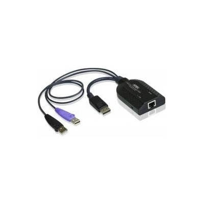 ATEN USB DisplayPort виртуален медиен KVM адаптер с поддръжка на смарт карта