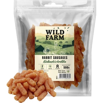 WILD FARM заешки колбаси 500 г лакомство за кучета