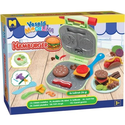 MAC TOYS Весела пластилин бургер 4x56g