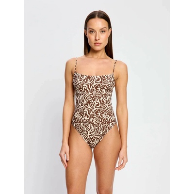 Modibodi menštruačné plavky String Back One Piece Light Sea Swirl