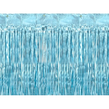 PartyDeco Завеса за парти тюркоаз 90 x 250 см