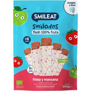 Smileat Сладолед Smileat 100% плодов за замразяване, ягода и ябълка, 250 г