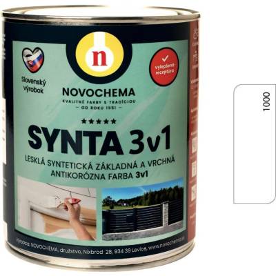 NOVOCHEMA SYNTA 3v1 syntetická základní a vrchní antikorozní barva 3v1 5 kg Bílá