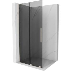 Mexen Velar L плъзгаща се душ стена Walk-in 100 x 200 см, графит 8 мм, четкан никел (871-100-003-43-97)