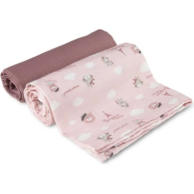 Canpol Babies Muslin Squares пелени от плат Pink 70x70 cm 2 бр