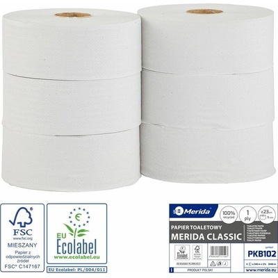 Merida Klasik 23 cm 340 m bělost 75% 6 rolí/balení