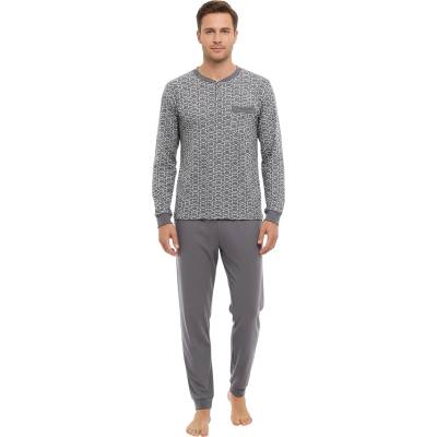 Gianvaglia Мъжка пижама Gianvaglia многоцветна (2501/grey) Gianvaglia | Siv Mnogotsveten | МЪЖЕ | 3XL