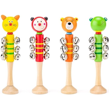 Woodyland Пръчка със звънчета, Животни (4) (91716)