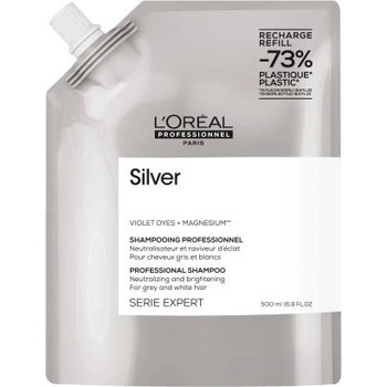 L'Oréal Silver Professional Shampoo 500 ml шампоан за съживяване на бяла и сива коса пълнител за жени