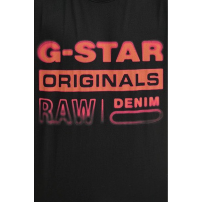 G-Star Raw Памучна тениска G-Star Raw в черно с принт D25149-336 (D25149.336)