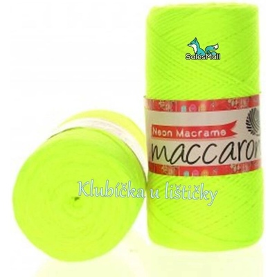 Maccaroni Neon Macrame žlutá 001