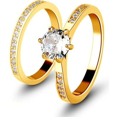 Mabell Set dámských stříbrných prstenů ELSEY CZ221MR0023 GOLD 5C45