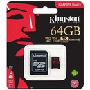 Kingston microSDXC UHS-I U3 64 GB + adaptér SDCR/64GB