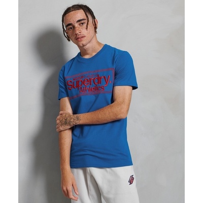 Superdry pánské triko Classic Logo Athletic modré
