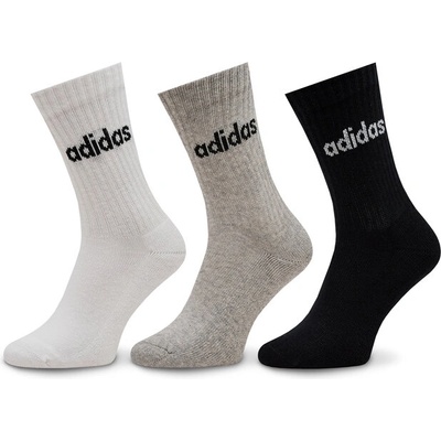 adidas Дълги чорапи unisex adidas Linear Crew Cushioned Socks 3 Pairs IC1302 medium grey heather/white/black (Linear Crew Cushioned Socks 3 Pairs IC1302)