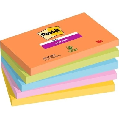 POST-IT Bloček Post-it Super Sticky BOOST, veľkosť 76x127 mm, 5 bločkov po 90