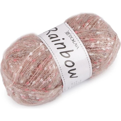 Pletací příze mohérová Rainbow 100 g - 13 (01-7) béžová světlá