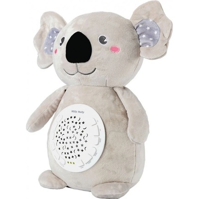 Milly Mally Plyšový usínáček koala s projektorem Šedá