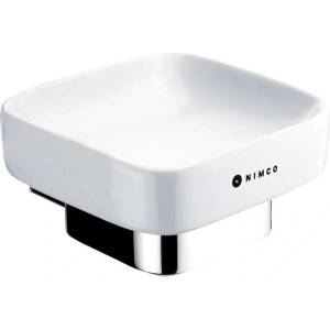Nimco Kibo - Сапунница с държач, бяла керамика/хром Ki 14059K-26 (Ki 14059K-26)