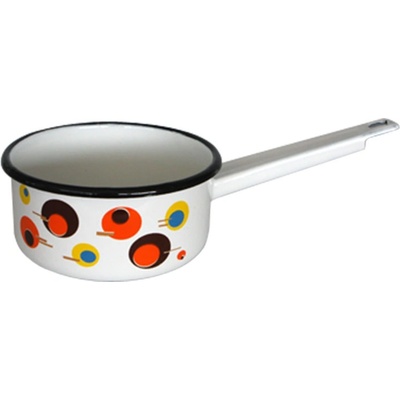 14 см емайлирана касерола с декор Кръгчета