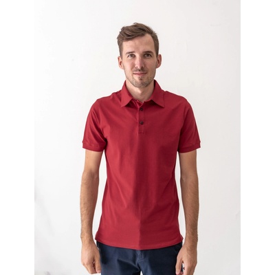 TallGuys pánská rozstřižená polokošile Burgundy