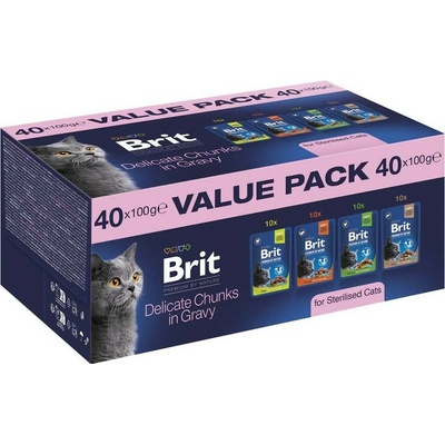 BRIT Premium by Nature Value pack Sterilised Box 40x100 g
