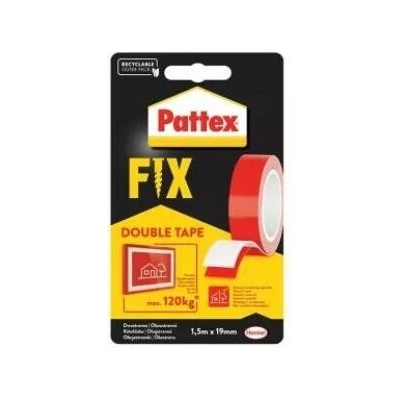 Pattex Fix Obojstranná extra silná lepiaca montážna páska 120 kg 1,5 m x 19 mm