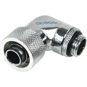 Alphacool Компресионен фитинг Alphacool, 16/10 - G1/4, 90°, Въртящ се, Хром (AC-62370) - xtreme