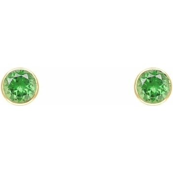 Eppi Strieborné bezel náušnice s tsavorit granátmi Viosa E45918