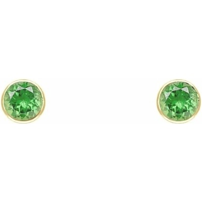 Eppi Strieborné bezel náušnice s tsavorit granátmi Viosa E45918