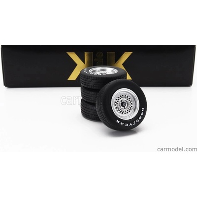 Kk-scale Accessories Set 4x Wheels And Rims For Esprit Turbo 1981 Černá Stříbrná 1:18