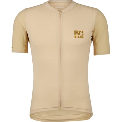 Endura Мъжка фланелка с къс ръкав за колоездене Endura AllTrack Ride S/S Jersey Cycling jersey - Sand (056-4009-0312)