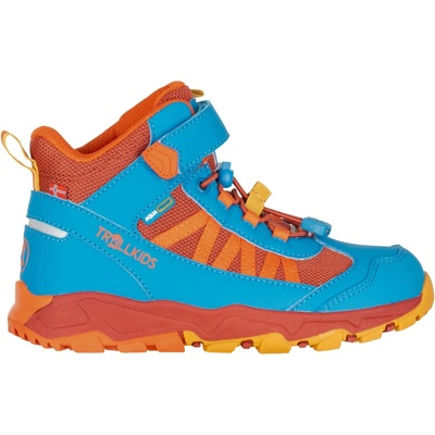Trollkids Детски туристически обувки Trollkids Kid's Tronfjell Hiker Mid Walking boots - Red Clay / Dynamic Blue / Mustard - размер 39 (EU) (702-2416-1822)