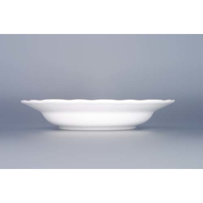 Český porcelán Dubí Talíř porcelánový bílý hluboký 21 cm