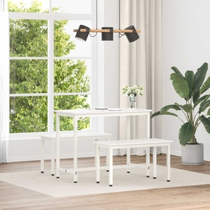 vidaXL Пейка Бяло 80 x 35 x 45 cm Солидно борово дърво (892772)