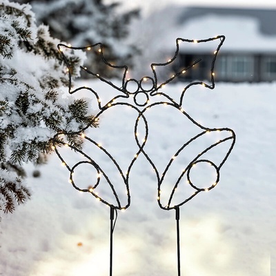 Solight venkovní LED dekorace vánoční zvonky s časovačem 50 cm, 100 LED
