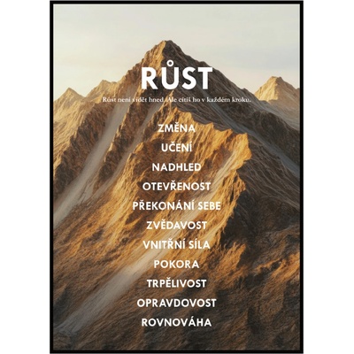 Jen tak z lásky Motivační plakát - RŮST Rozměr plakátu: 40 x 50 cm