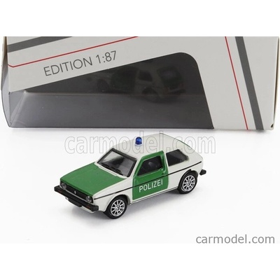 Schuco Volkswagen Golf Mki Polizei 1974 Zelená Bílá 1:87