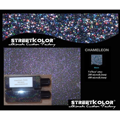 KolorPearl Chameleon Black - Čierna chameleónová perleť, 100 gramov, 400 micro = 0,4 mm