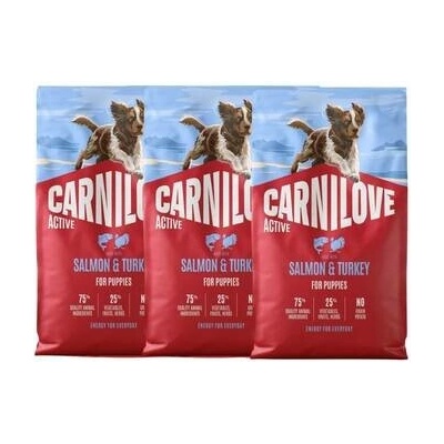 Carnilove Active Dog Salmon & Turkey Puppies 3 x 4 kg